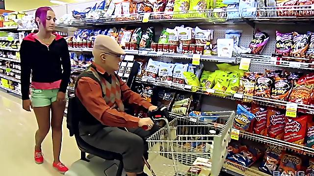 Old man fucks this teen slut in crazy manners