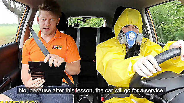 Fake Driving School, Lexi Dona Takes Off her Hazmat Suit