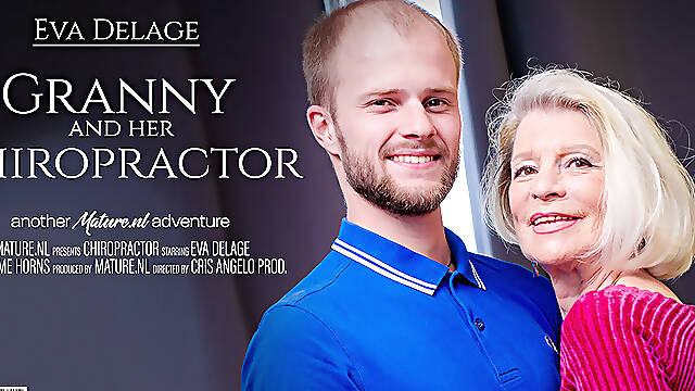 Granny Eva Delage Loves Fucking Her Young Chiropractor At Home