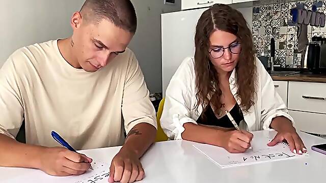 Sexy teacher blows my mind, giant facial comes next. Ill ace exams doggystyle pov