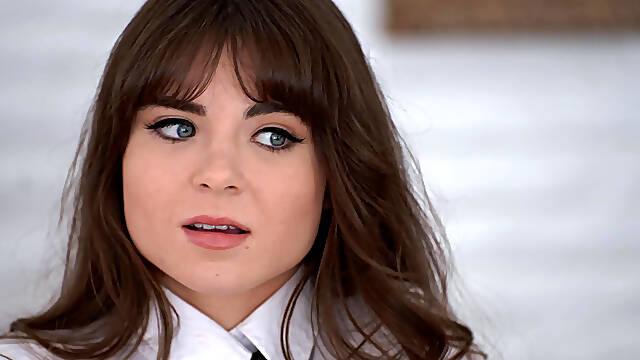 Brunette teen Megan Marx gets fucked by her step-grandpa