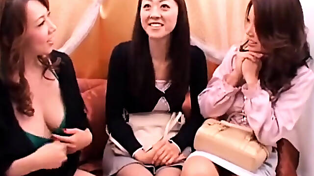 Wild Asian ladies get together for a hot lesbian threesome