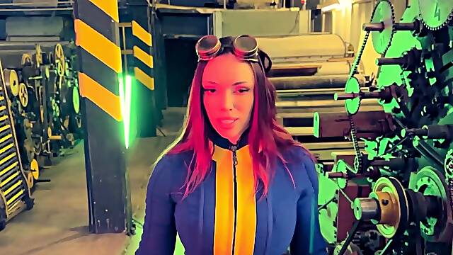 Busty redhead nympho embarks on hardcore sex adventure