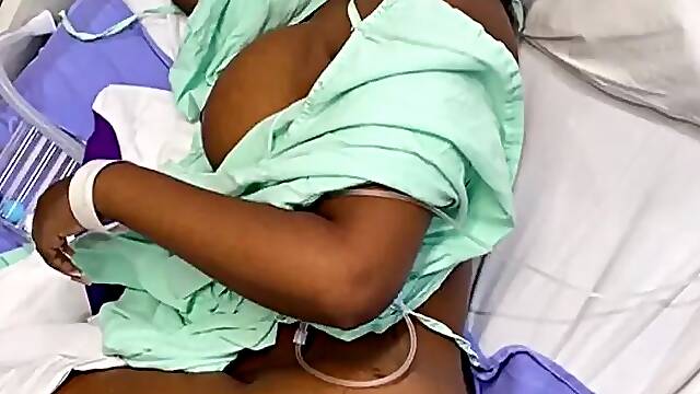 Horny doctor, fucks his patient, and leaves her tits full of milk