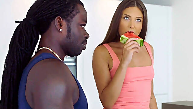 BLACKED Introverted Talia seduces her longtime crush on holiday