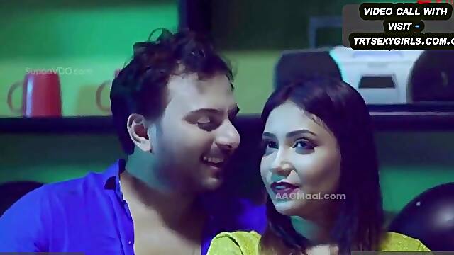 Office beauties sultry charm captivates in a daring Indian romp