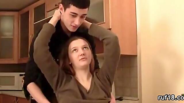 Teen in light bondage