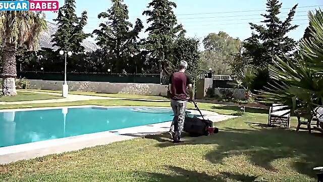 Christy White And Elena Xatzi - Stepfamily Garden Orgy