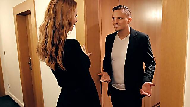 Redhead hottie Lenina Crowne enjoys sex with her boyfriend