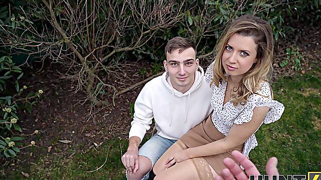 HD POV video of Andrea wearing nylon lingerie being fucked