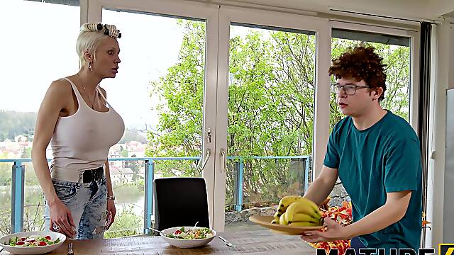 Blonde MILF with enormous tits getting fucked - Tanya Virago