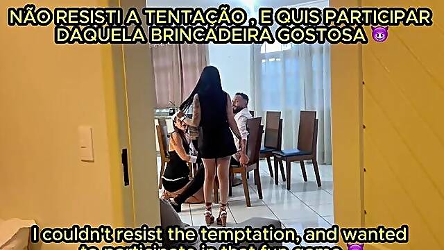 Wife catches spouse having sex with the maid, watches with arousal, and then joins in the fuckfest, participating in a female trio.
