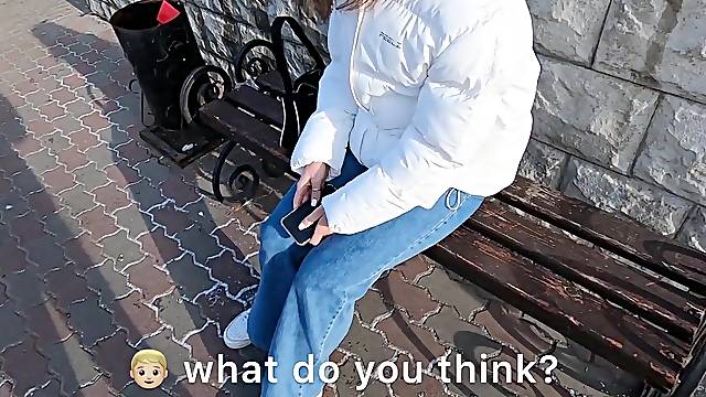 A Sad Brunette Hair in Jeans Believed that I was an Artist and came to my Abode,her Pants got Soaked when