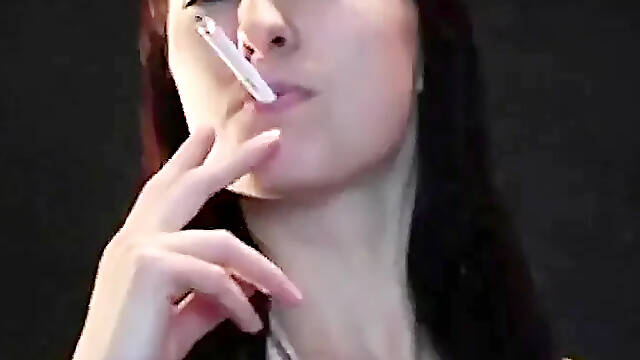 Slender honey dancing and smokin in natures garb