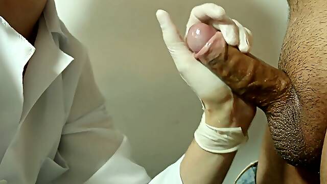 Dame doctor sucks patients cock until he cum in off the hook approach.