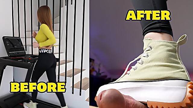 Sweaty Feet in Converse After Treadmill + Sneaker ShoeJob [4k]