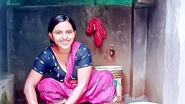 Indian wife gets pounded and creampied in her tight pussy with authentic climax in Hindi