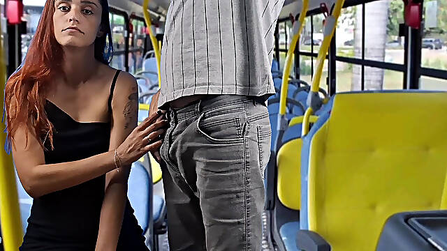 Cumming on the Naughty Girl on the Bus!