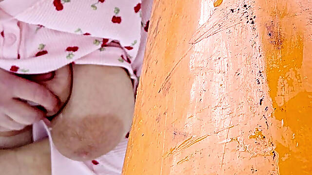 In the Snow She Dont Care in the Woods Naked No Underwear