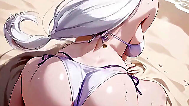 Emilia's Bikini Beach Seduction
